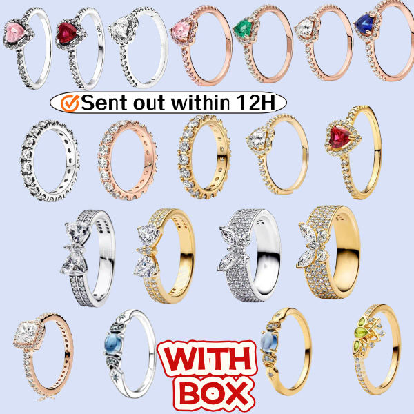 rings designer for women heart ring gold bow ring 925 silver full diamond ring rose gold square diamond ring Valentine's Day Women's Birthday Gift