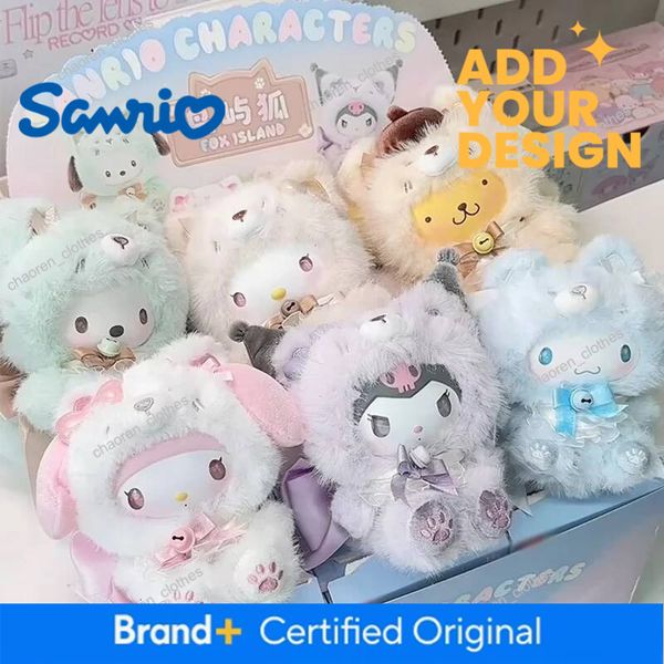 Sanrio Characters Fox Island Blind Cinnamoroll Kuromi Vinly Plush Pendants Surprise Box My Melody Anime Doll Mystery Bag Toy