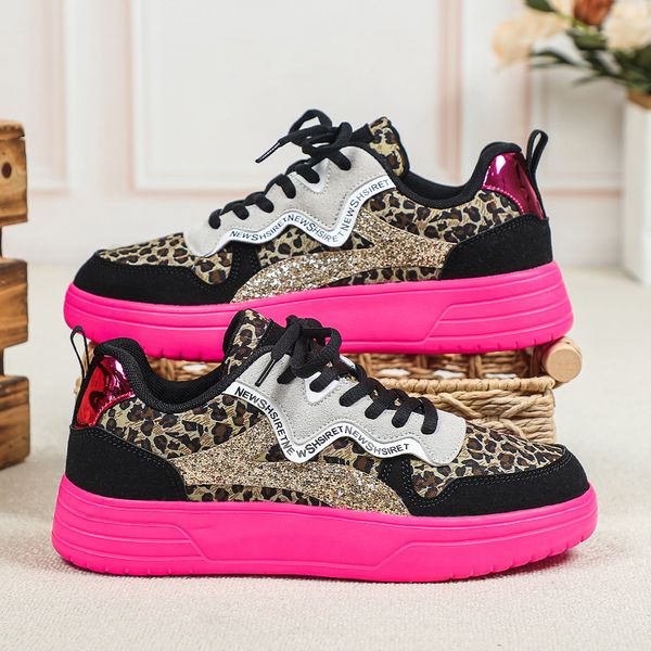 Kids Teen Girls Women Leopard Glitter Platform Sneakers Neon Pink Sole Casual Fashion Walking Shoes Breathable Comfort Students Street Style Club Wear, Beige
Kids Teen Girls Women Leopard Glitter Platform Sneakers Neon Pink Sole Casual Fashion Walking Shoes Breathable Comfort Students Street Style Club Wear, Beige