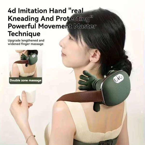 2026 Bionic Shoulder N7 Kneading Massager Shawl 3-Level Modes Neck Cervical Waist Leg Body Muscles Massage Pillow