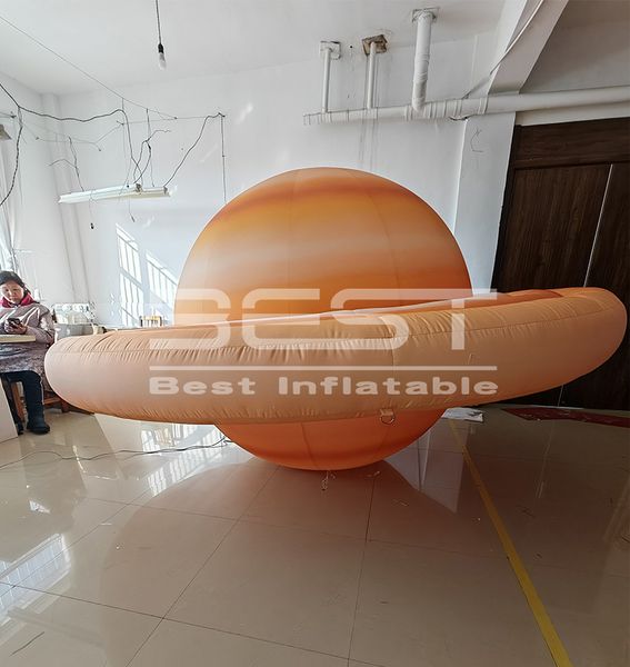 Personalized 3M Diameter Space Exploration Ball: Detailed Replica of Gas Giant Saturn Giant Reusable Inflateable Planet balloon Globe Interactive Astronomy