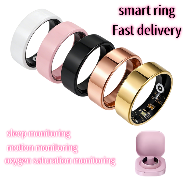 Smart ring heart rate sleep pressure monitoring healthy blood oxygen blood pressure long endurance waterproof multiple exercise modes No wearing sensation