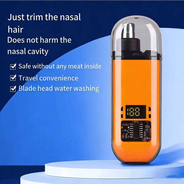 2026 Electric Nose Hair Clipper Rechargeable Multi-kinetic 2-in-1Unisex Fully Automatic Washable Shaving Trimmer