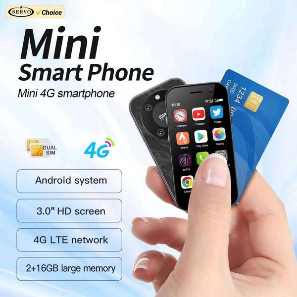 Official SERVO King9000 Mini Smartphone 4G LTE Android System Google Play 16Gb ROM Wifi Dual SIM 3.0" Pocket Smart Mobile Phones