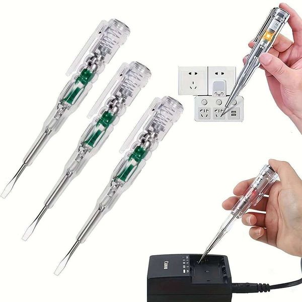 Portable Electric Water-Proof Non-Contact AC Voltage Tester Pen LED Flashlight Buzzer Alarm for Live/Null Wire Judgment