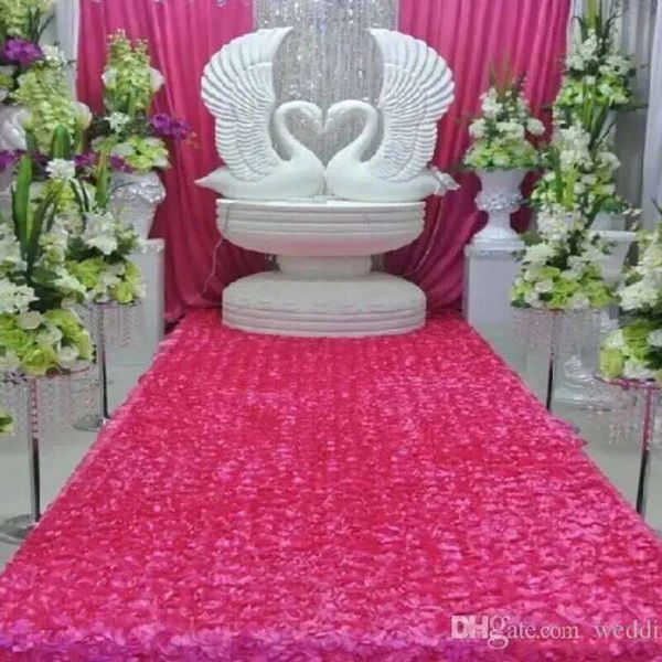 New Luxury Centerpieces Favors 3d Rose Petal Carpet Aisle Runner For Wedding Party Decoration Supplies 10 Color In Stock