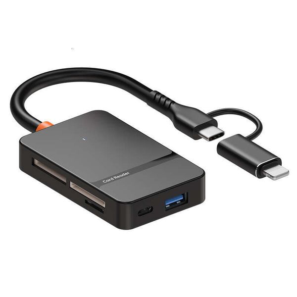 USB3.0 High Speed Card Reader 5Gbps Dual Use for Android Apple Laptop Support SD/TF/CF/MS Cards