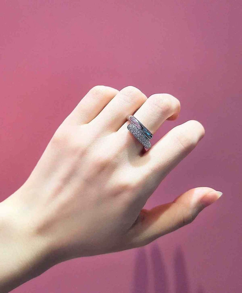Dextera rings fine jewellery designer brand Luxury B brand logo with box k gold Valentines birthday 56