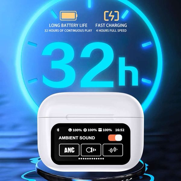 A9pro Fifth Generation Color Wireless Bluetooth Earbuds Ultra Long Battery Life Touch Screen ANC Cancelling