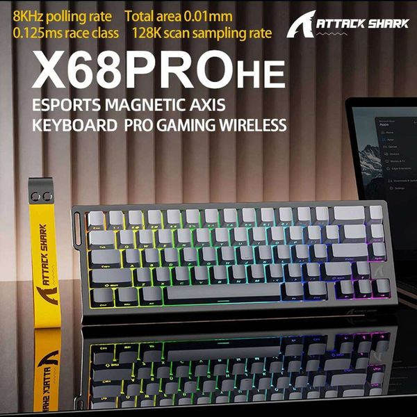 Magnetic Switch Keyboard ATTACK SHARK X68HE X68PRO HE FREEWOLF F68 Wired F68Pro Wireles with 8000Hz Report Rate and RGB Ligh S260430