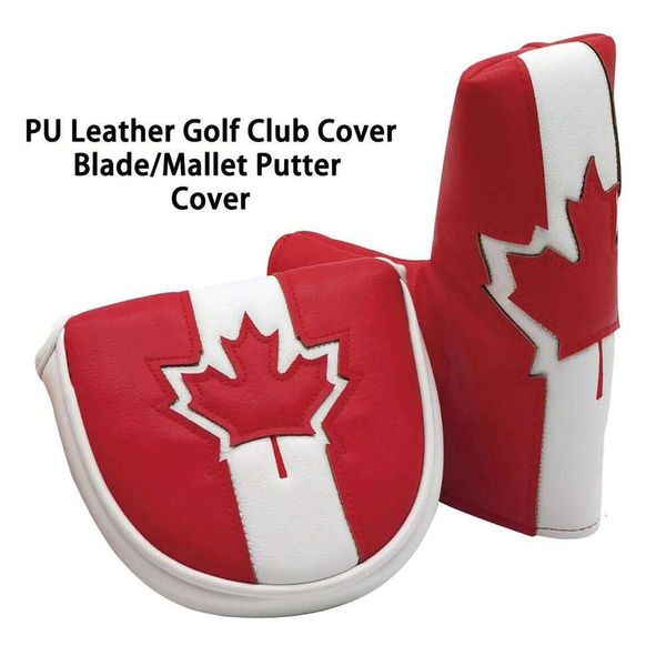 1pc 'LEAF' Pattern Cover, Blade, Magnetic Closure Blade Putter, Mid Mallet Putter Cover 26Y0504