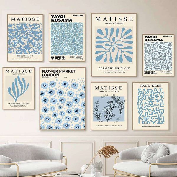 Matisse Flower Market Yayoi Kusama Abstract Posters And Prints Wall Art Canvas Painting Hotel Bar Pictures For Living Room Decor 26H0504