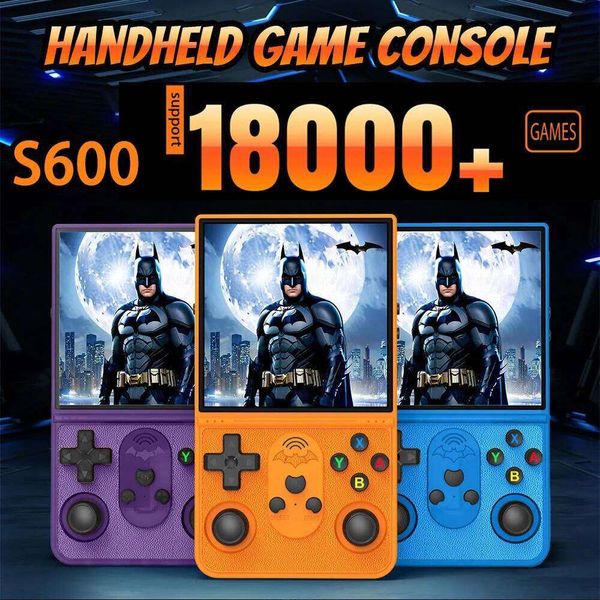 18000+ S600 64G Retro Handheld Game Console 4.0Inch IPS Screen Pocket Video Player Classic Arcade Games Adults Kids Gift S260504