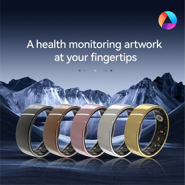 New Smart Ring Bracelet With Charging Case Heart Rate Blood Oxygen Health Detection Waterproof Ring multi functional health tracker