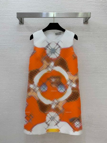 Classics Vest women dress Summer lady dresses women designer clothes stamp sleeveless vest skirt A036X01N082