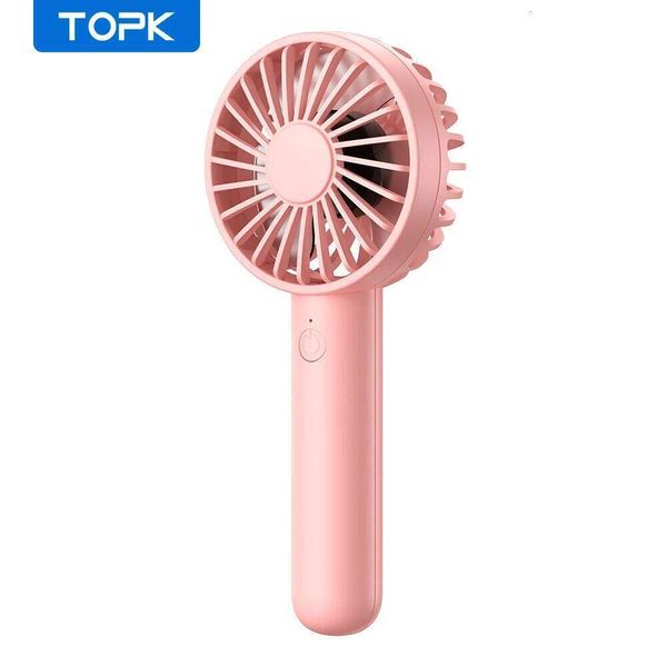 TOPK Mini Handheld Fan Portable Pocket Size 1200mAh USB Rechargeable Fans Small Makeup Eyelash Cooler Girls Outdoor Camping