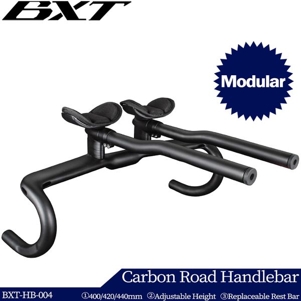 BXT Road Bike Rest Carbon Handlebar Modular Adjust Combine Carbon Road Handlebar Triathlon TT Carbon Road Bicycle Handlebar