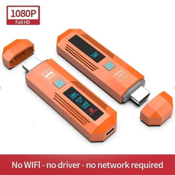 50M Wireless Transmission Video Transmitter and Receiver HDMI-Compatible Display Adapter Cable Screen Mirror for Camera PC To TV