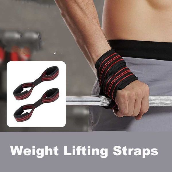 Weight Lifting Wrist Band Anti-slip Padded Figure 8 Lifting Straps for Men Women Weightlifting Grip Bodybuilding Equipment Z260504