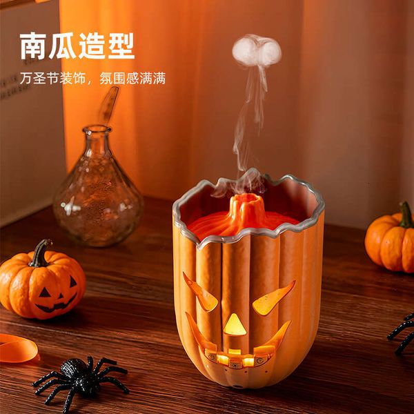 New cross-border product: Halloween aroma diffuser with quirky colorful ambient lights, humidifier, and jellyfish smoke ring fragrance machine for home use