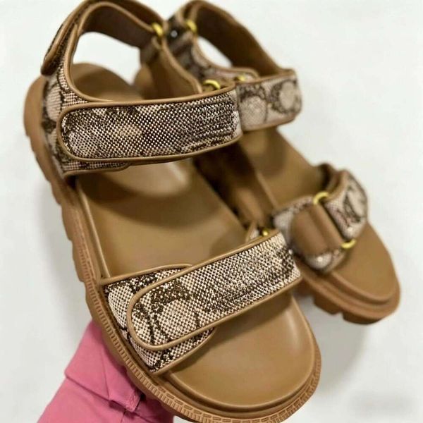 Designer Brynn Sandals In Crystals Signature Jacquard Women Sandal Flat Slides Casual Summer Beach High Quality Luxury Platform Slide Size 35-42