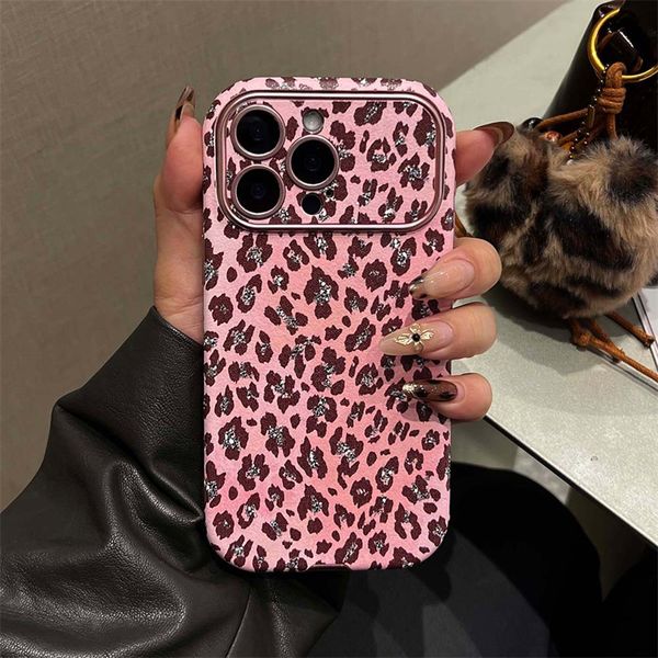 Fashion Leopard Print Phone Case for iPhone 16/15/14 Pro Max - Shockproof Anti-Drop Protective Cover