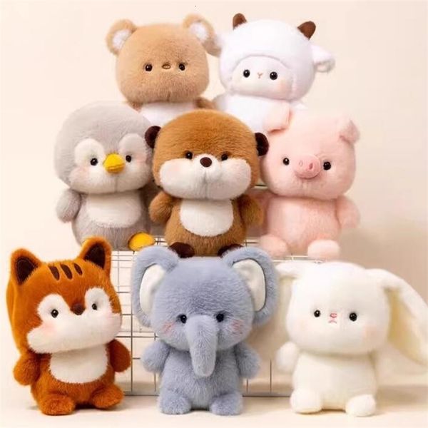 Animal Plush Toy, Kawaii Bear Plushie with Nanoparticle Filling, Soft White Panda, Brown Fox, Rabbit, Pig & Elephant Plush Dolls