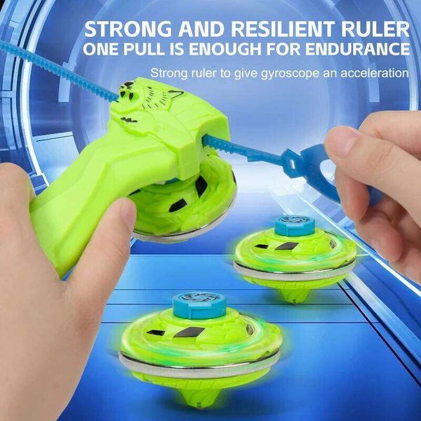 Children's Alloy Spinning Saucer Disc Launcher Kids Flying Outdoor Sport Battle Gyro Children Toys Gift for Kid