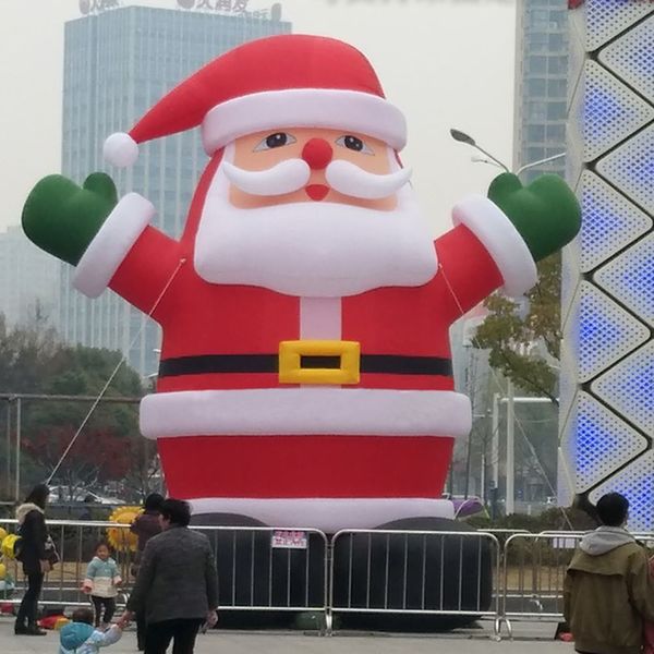 Wholesale 10mH (33ft) with blower Free ship Giant Inflatable Santa Claus father Christmas Decoration old man for Big Promotions Advertising Decorations 45857811