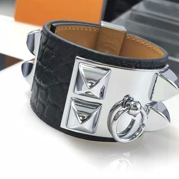 designer jewelry leather bracelet h bangle designer bracelet unisex stainless steel paired with adjustable lock buckle hip hop gold bracelets designer jewlery