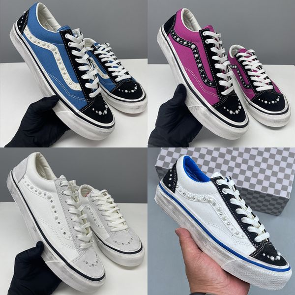 Pearl Men Shoes Designer Sneakers Women Canvas Shoes Pearls…