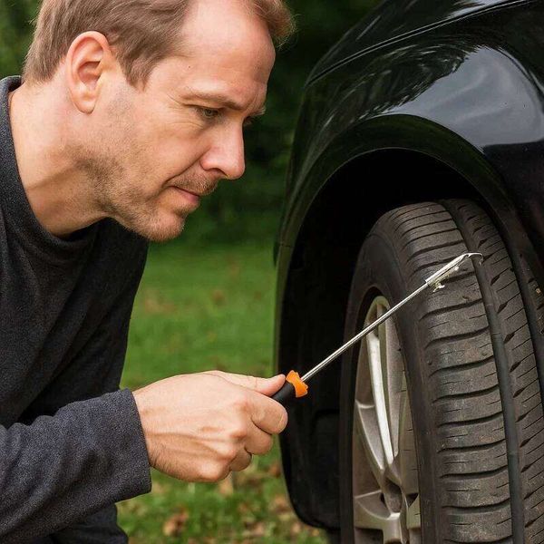 Car tool multifunctional tire cleaning device buckle picking hook removal stone