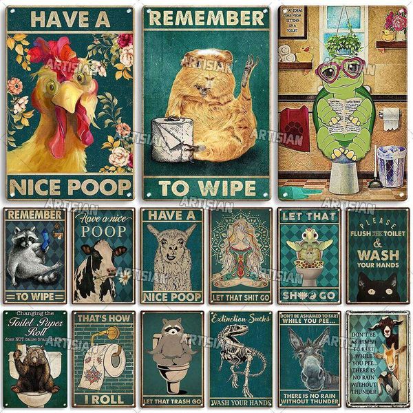 Artisian Toilet Metal Plaque Tin Sign Butt Arse Sweet Cheeks Bathroom Washing Room Decorative Plate Wall Decor Garage Bar 26H0507