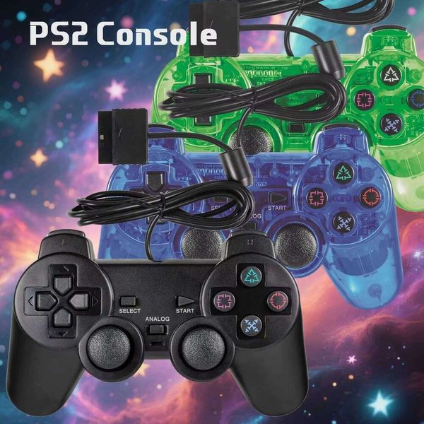 Sony PS2 Wired Controller Game Handle Dual Vibration Operation Stick Suitable for PlayStation 2 Joystick Mando S260506