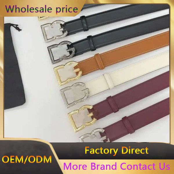 Dujia Brown Versatile Retro Waist Belt New Style for Jeans Women's Summer 3.0cm