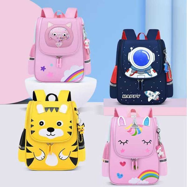 Childrens Kindergarten Backpack 1-3-6 Years Old Cartoon Cute Spine Protection Double Shoulder Bag Toddler Girl Small Backpack LightweightL260508