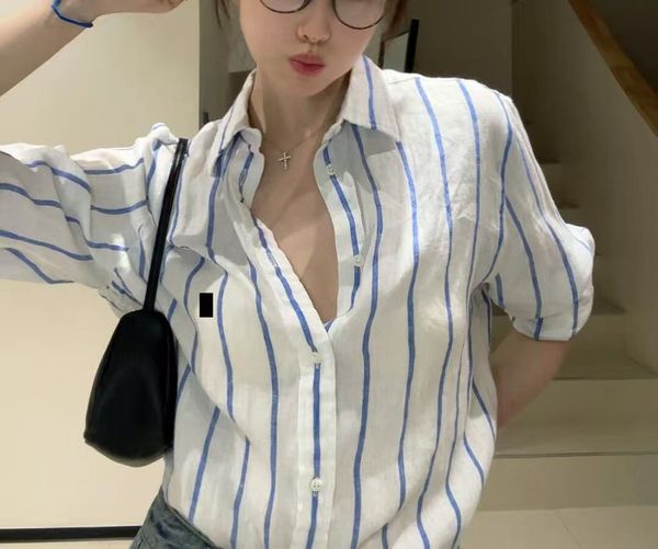 polo blouses shirts for women spring fall clothing striped button down shirt long sleeve casual collared office work blouse