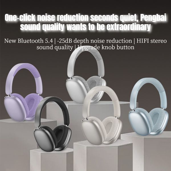 2026 new cloth knob button noise reduction headset wireless bluetooth low latency suitable for type-c mobile phone