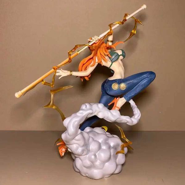 2026 New Bandai Action One Piece Anime Figure Nami Baseball Bat Model Ornaments Peripheral Gifts Doll Collection Decoration Kids Toys Toys