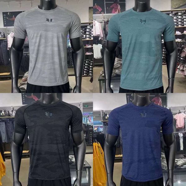 Shirt Under Armou Shirts Under Armourr Tracksuit T Shirt Mens Designer Clothes Ice Silk Sports Summer Short-sleeve Shorts Casual Loose Running Clothing Kid Clothes