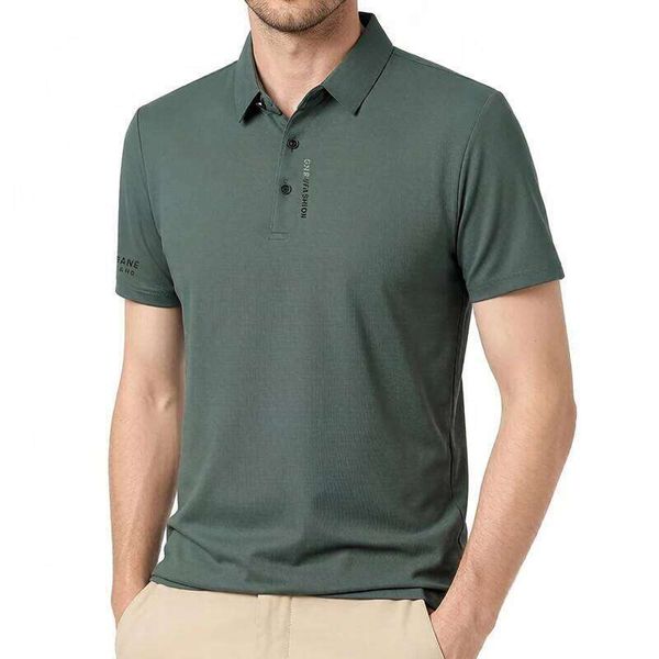 Mens Shirt Stretch Short Sleeve Polo for Men T-Shirts Buttons Classic Fit Casual Performance Golf Shirts