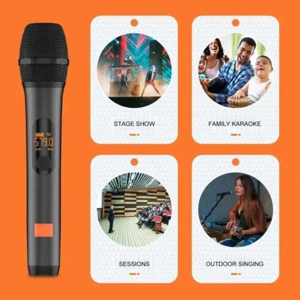 Professional 2 Channel For JBL PartyBox DJ UHF digital Wireless Handheld Microphone System with rechargeable TWO microphone S260508