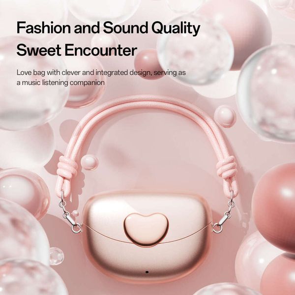 AI Smart Translation Heart Clip-On Earphones Latest Bluetooth 6.0 Ultra-High Sound Quality Can Be Paired with Charms