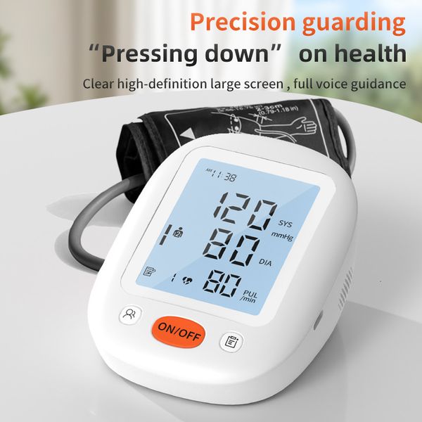 Smart electronic monitor for trade, home-use English upper arm blood pressure meter with automatic pulse detection and rechargeable battery