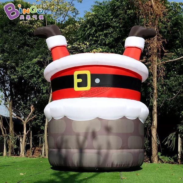 Inflatable Santa Claus Chimney Decoration - Original Design Cartoon Figure for Christmas Parties & Events
