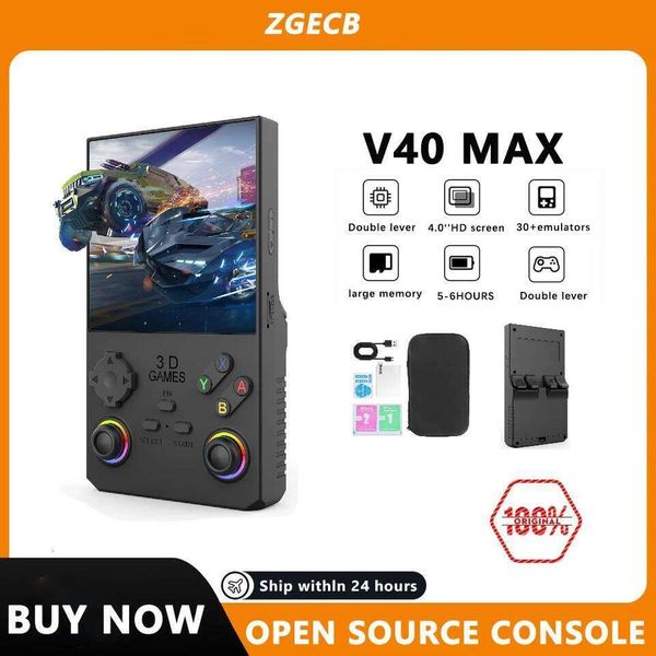 V40MAX Handheld Game Console 4'' I Screen 4000mah Battery Joystick RGB lighting Effect 256GB with more than 40000 games 26L0509