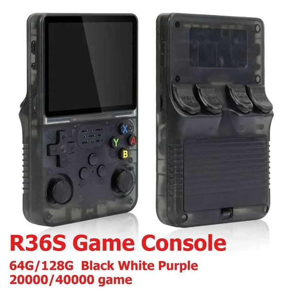 R36S Handheld Game Linux System 3.5-Inch I HD 4K 64G 20000/40000 Retro Classical Games Portable Gaming Console 26L0509