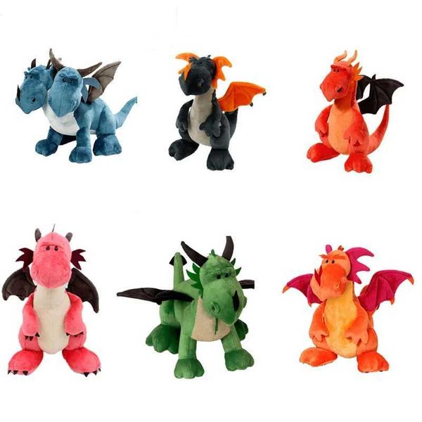 35CM Dinosaur Plush Toys Double-headed Animals Stuffed Dolls Cartoon Anime Two head Dragon For Children Kids Boys Gift L2605096MAL