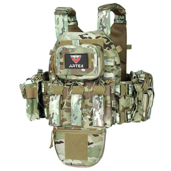 Artex Chaleco Tactico Plate Carrier Camouflage 1000D Oxford Quick Release Tactical Security Vest Men 26H0509