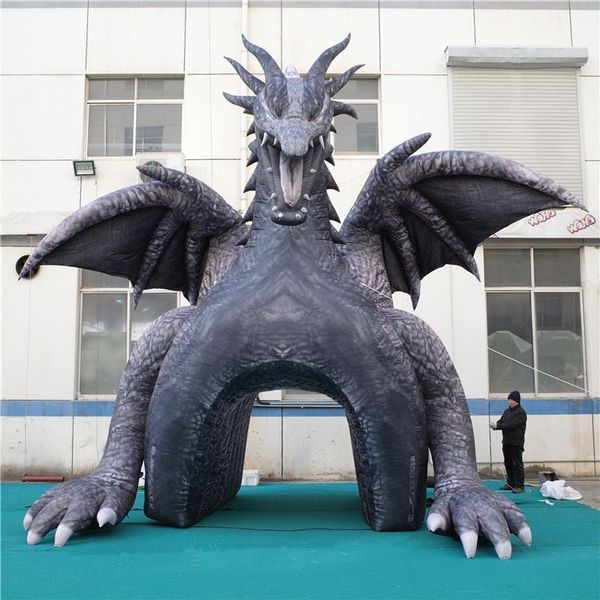 High-Quality 20ft Outdoor Inflatable Dragon Tunnel for Events - Durable & Eye-Catching